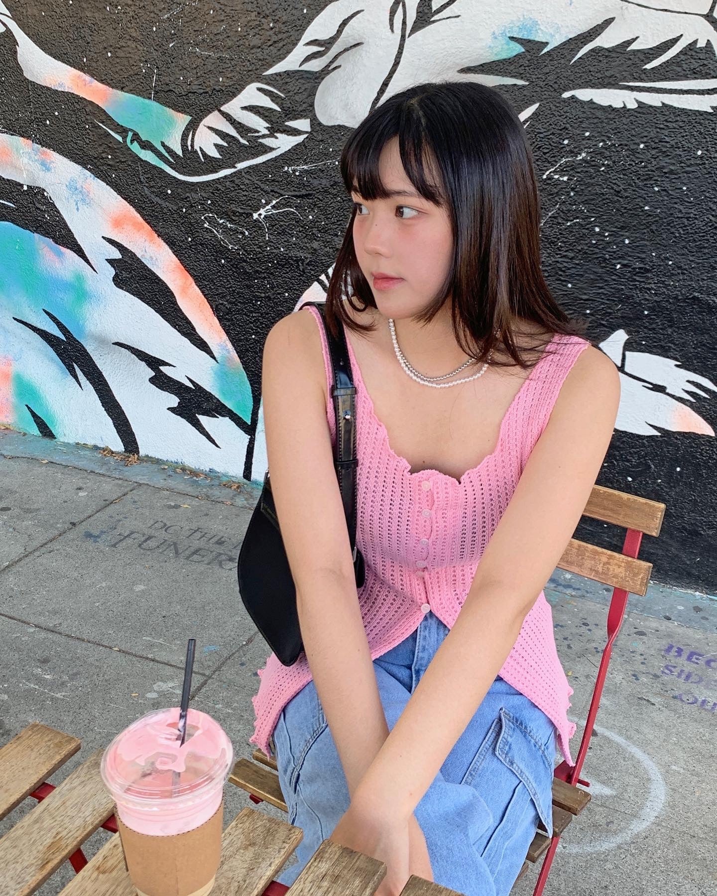 Slit Punching Knit Tank Top