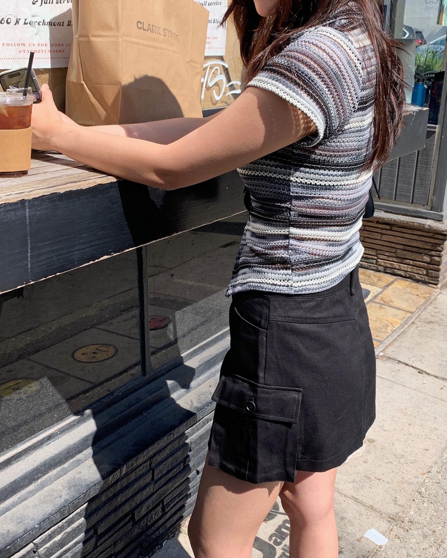 Low Rise Cargo Skirt