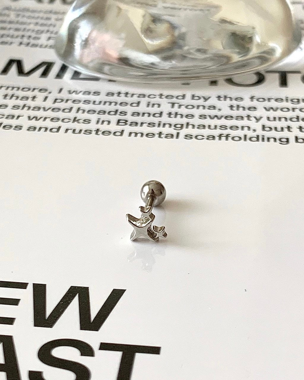 Surgical Steel 3 Stars Piercing