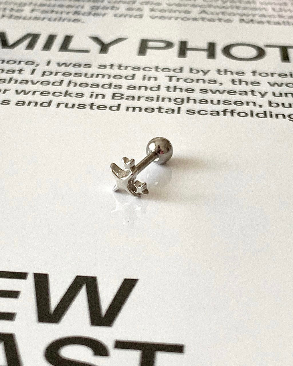 Surgical Steel 3 Stars Piercing