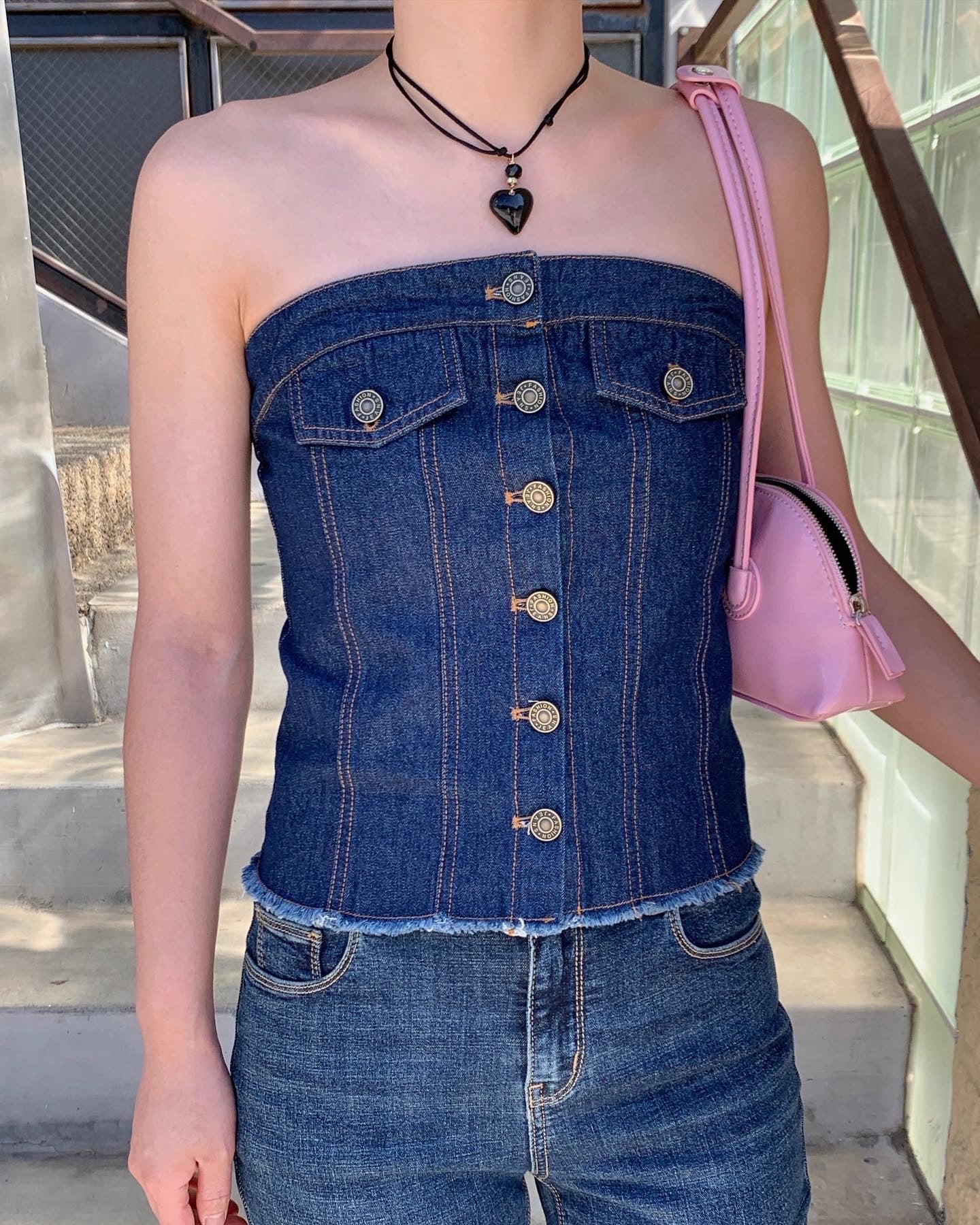 Denim Tube Top