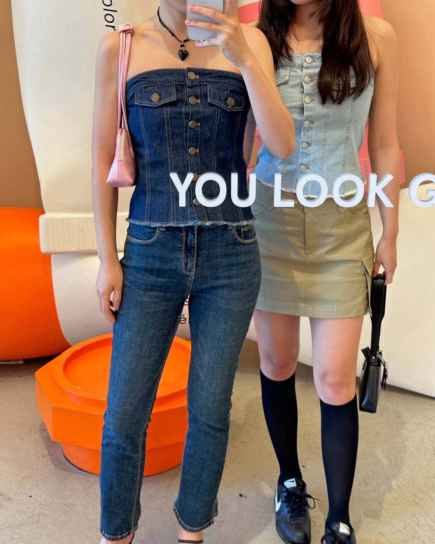 Denim Tube Top