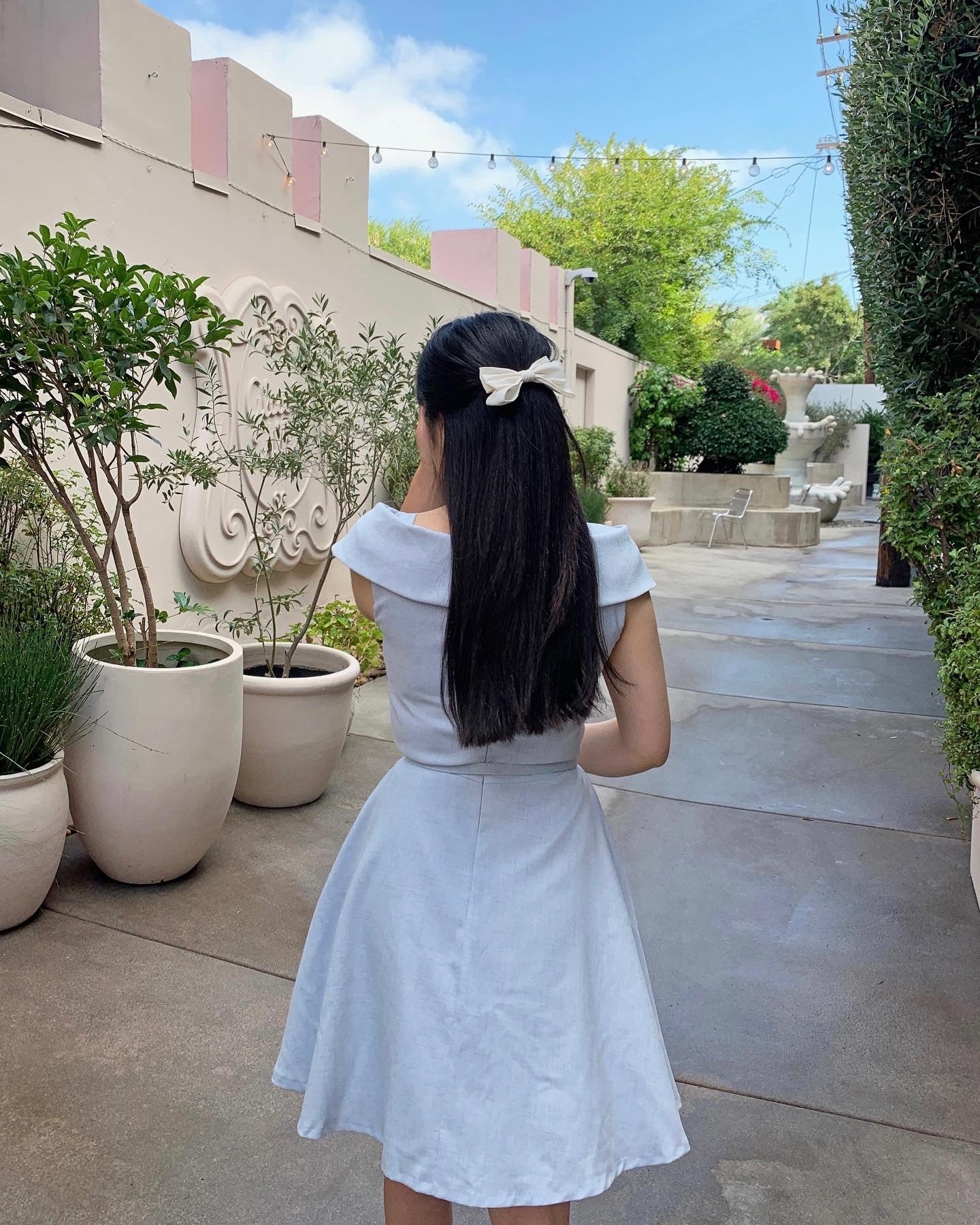 Boat Neck Belt Set Dress