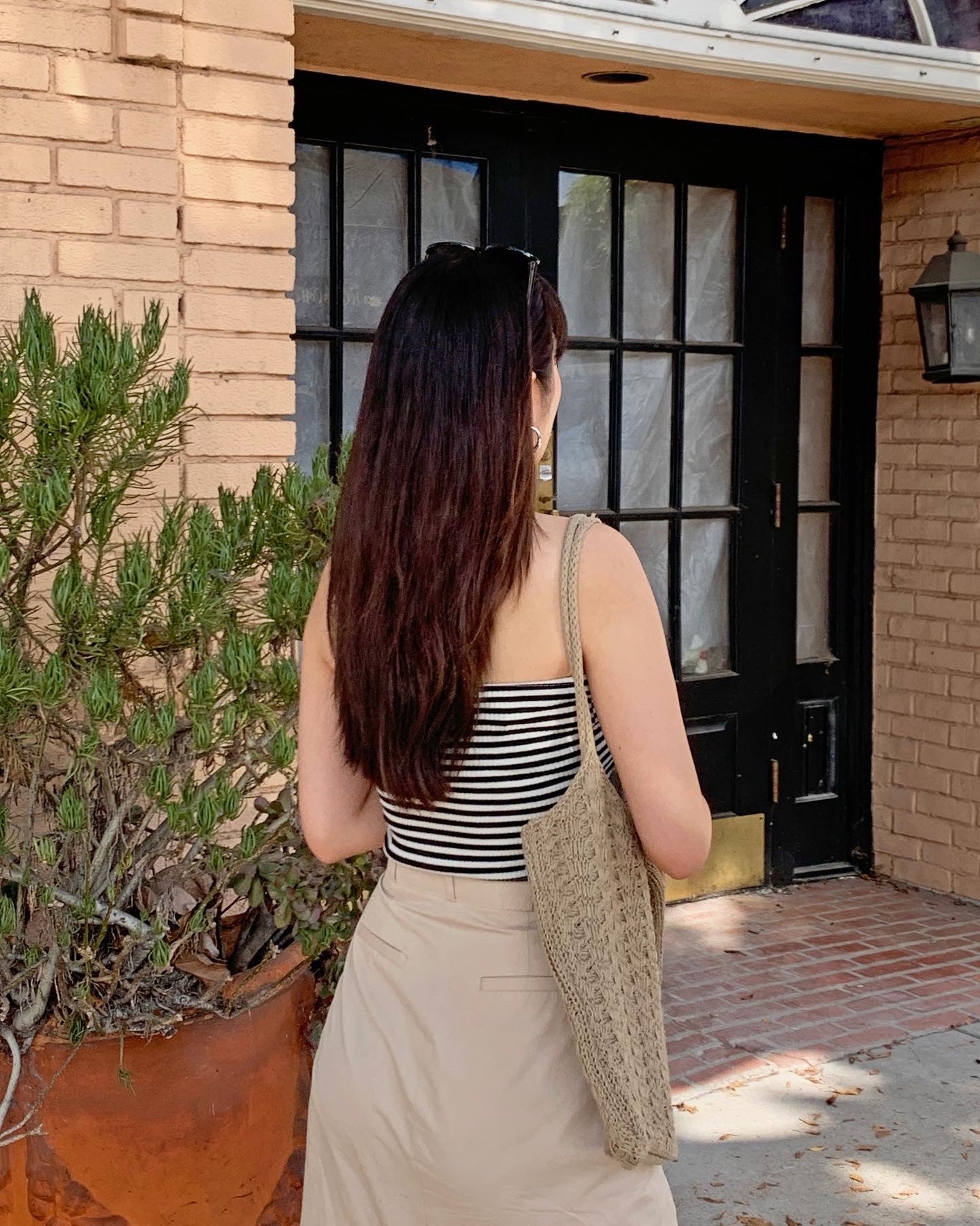 Pintuck Cotton Skirt
