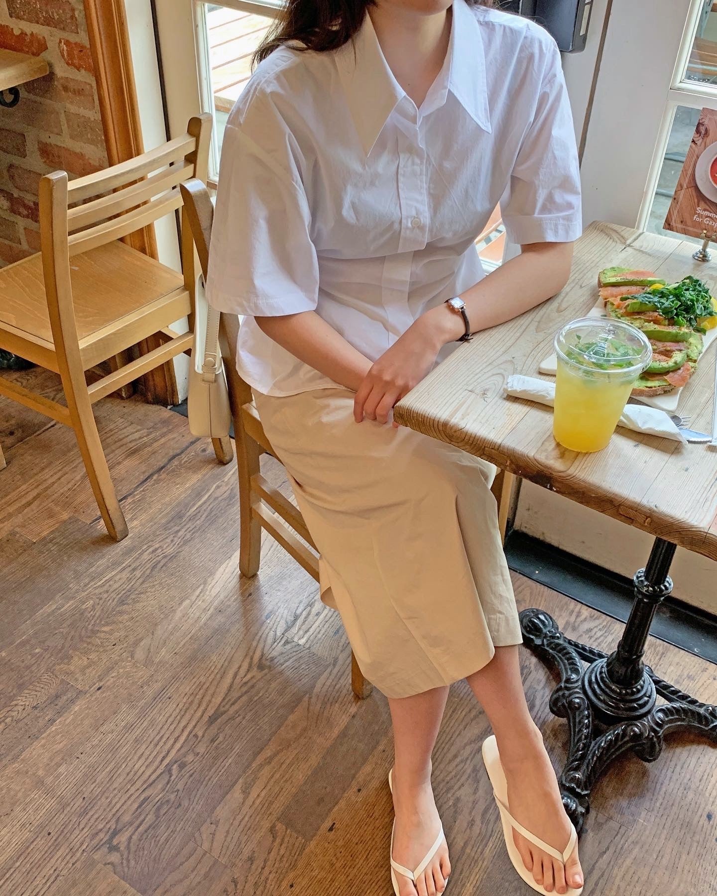 Pintuck Cotton Skirt