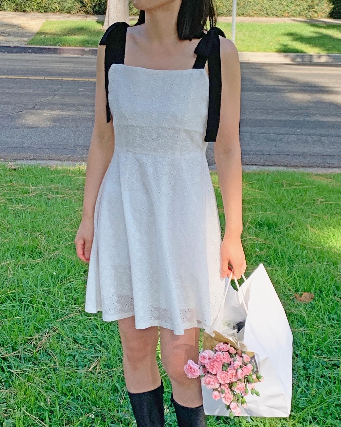 Ribbon Punching Dress