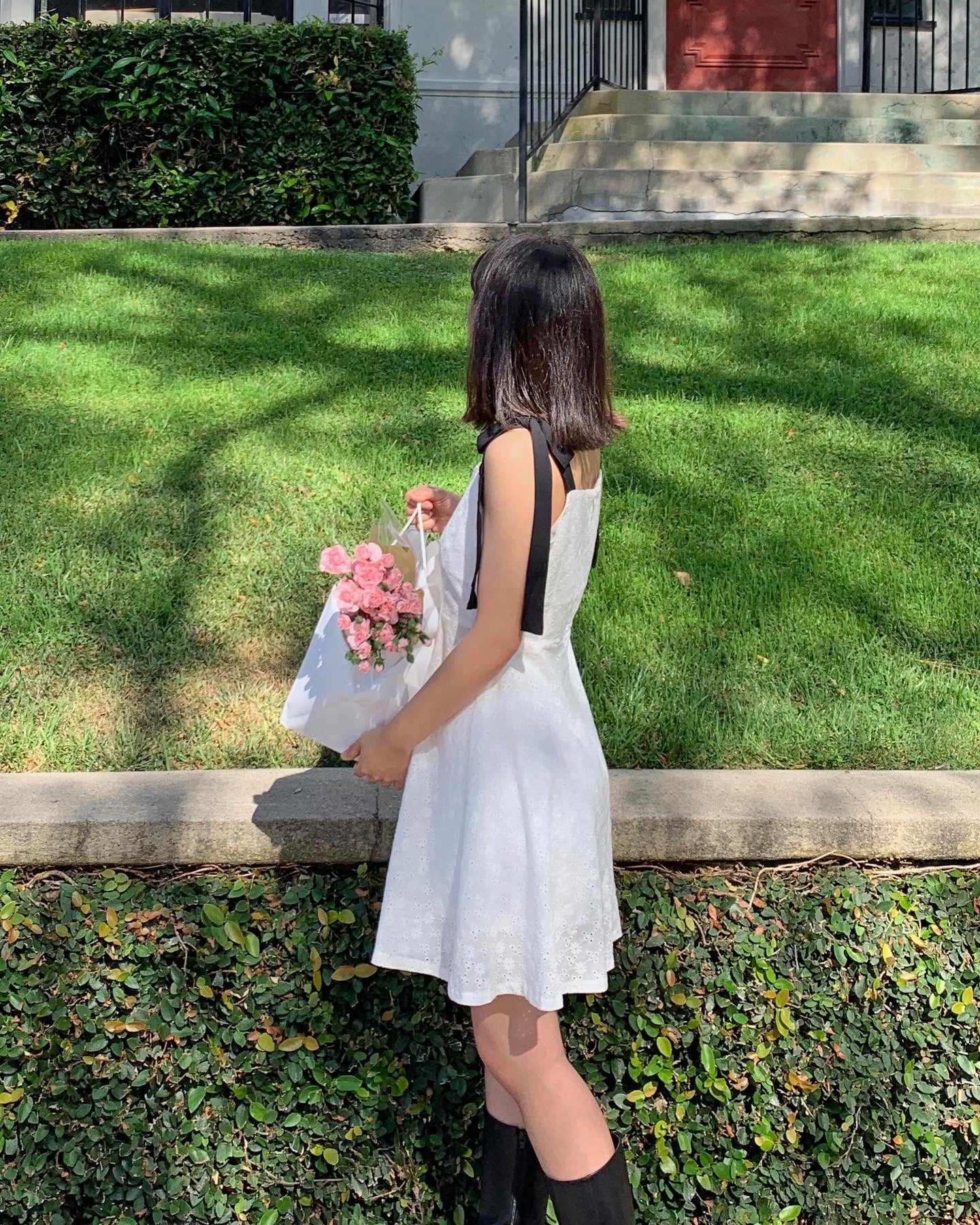 Ribbon Punching Dress