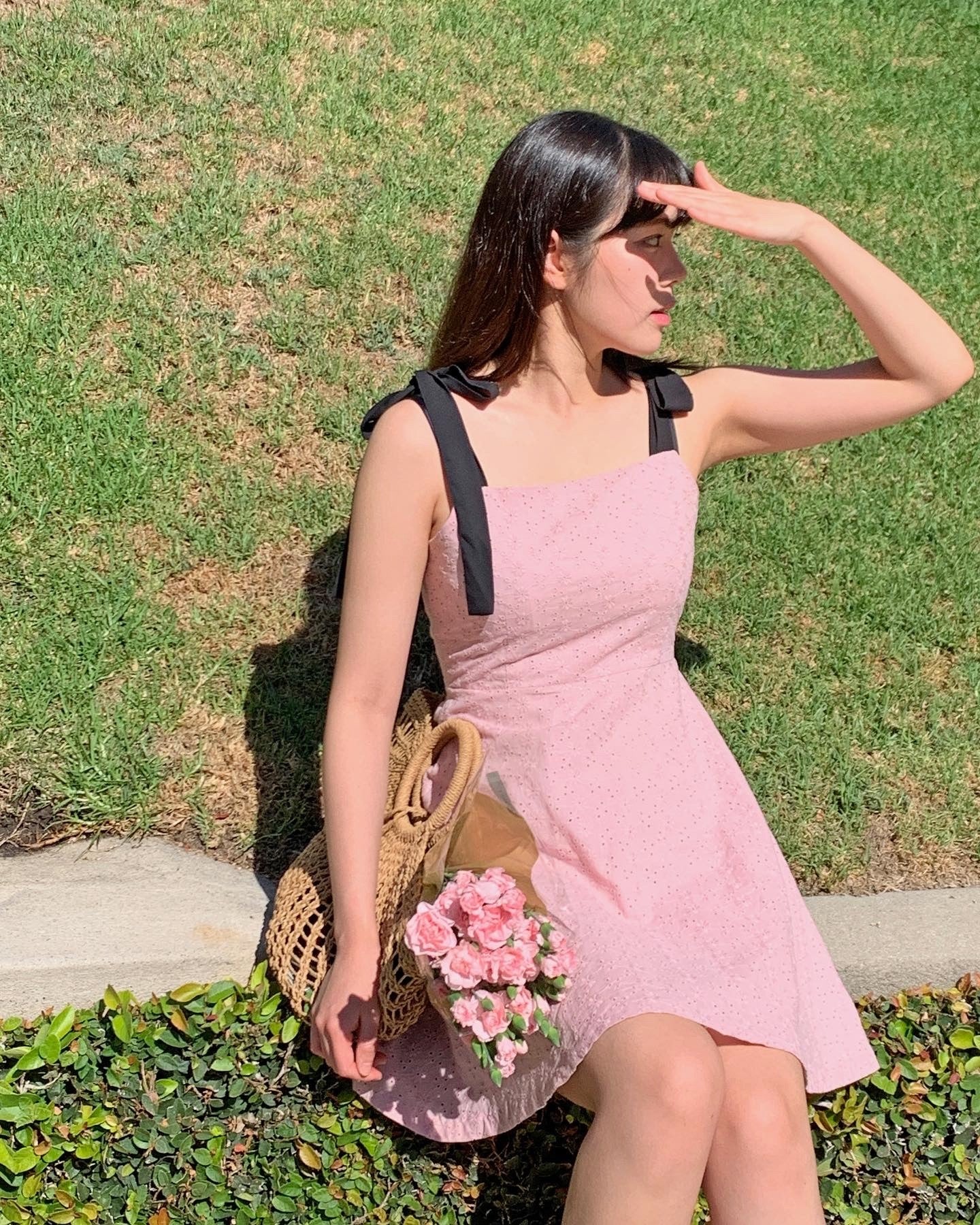 Ribbon Punching Dress