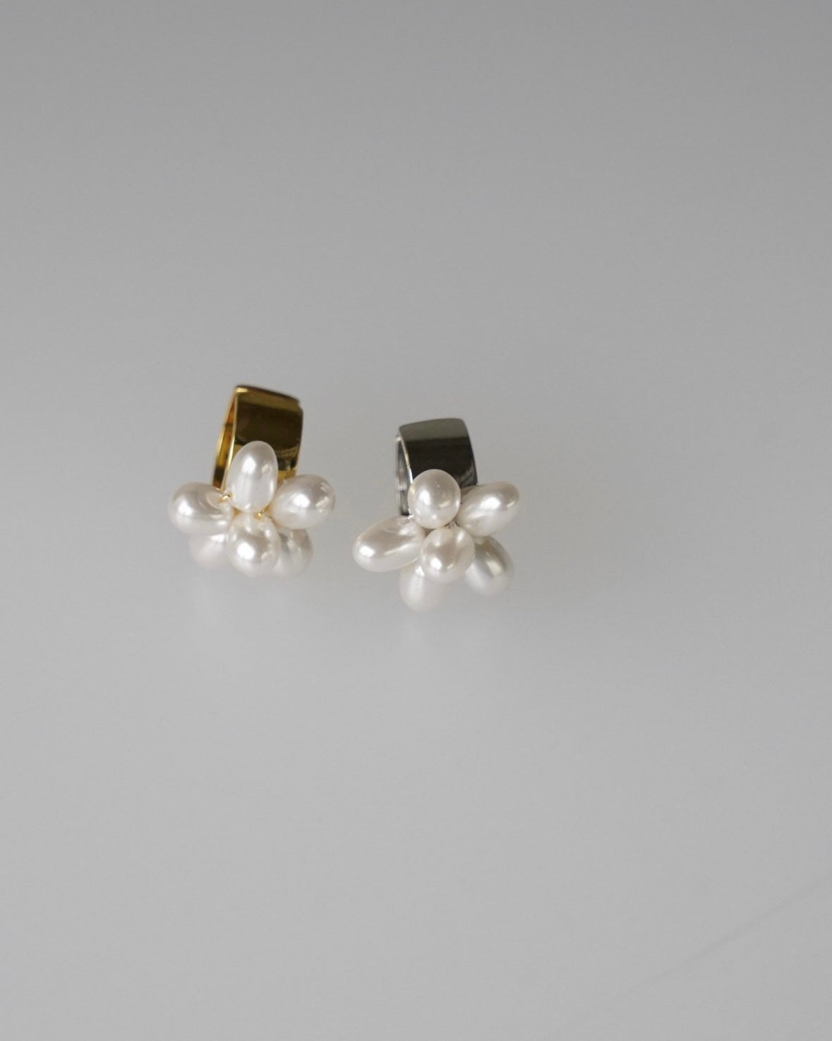 Pearl Flower Ear Cuff