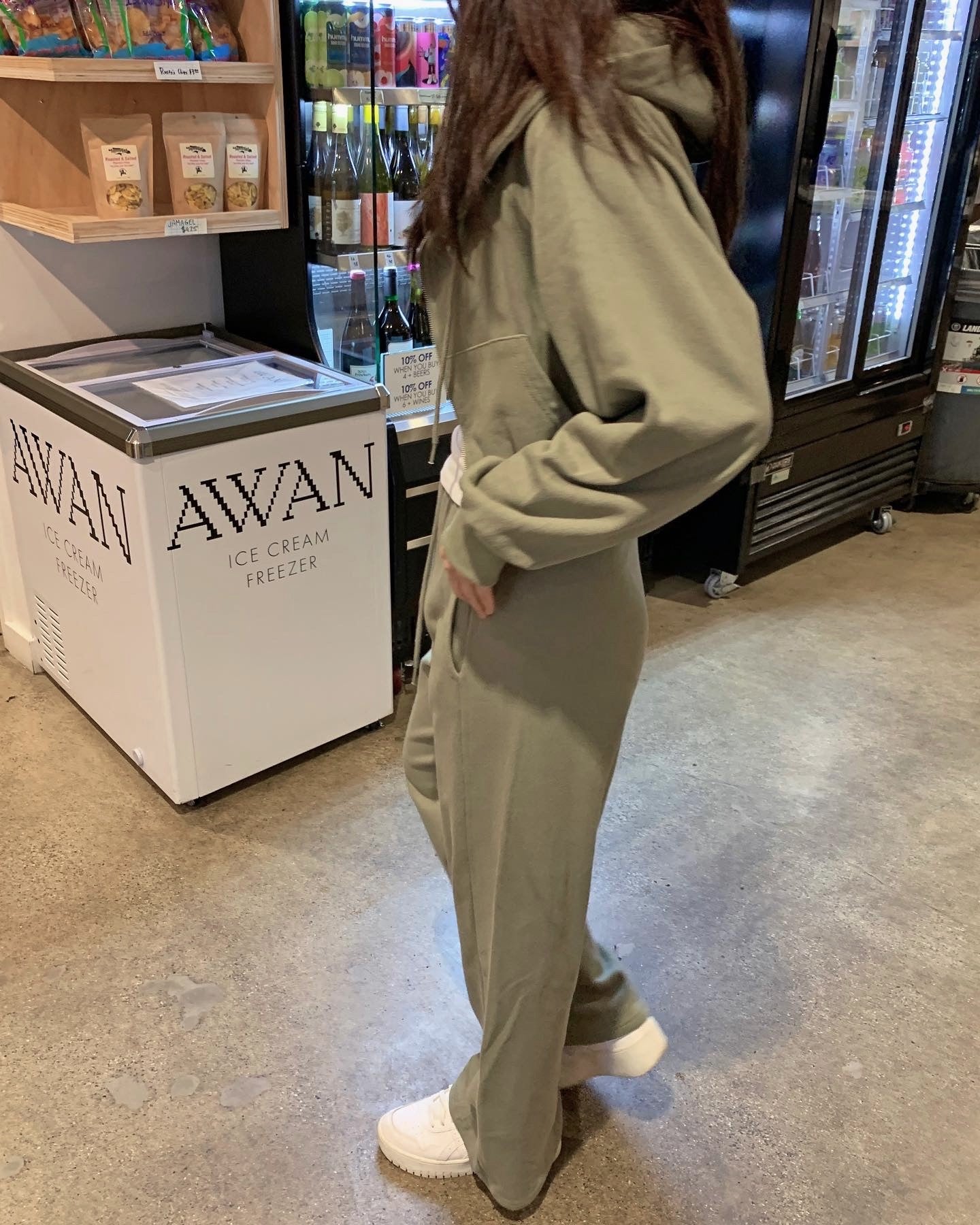 Zip Up Cropped Hoodie Set