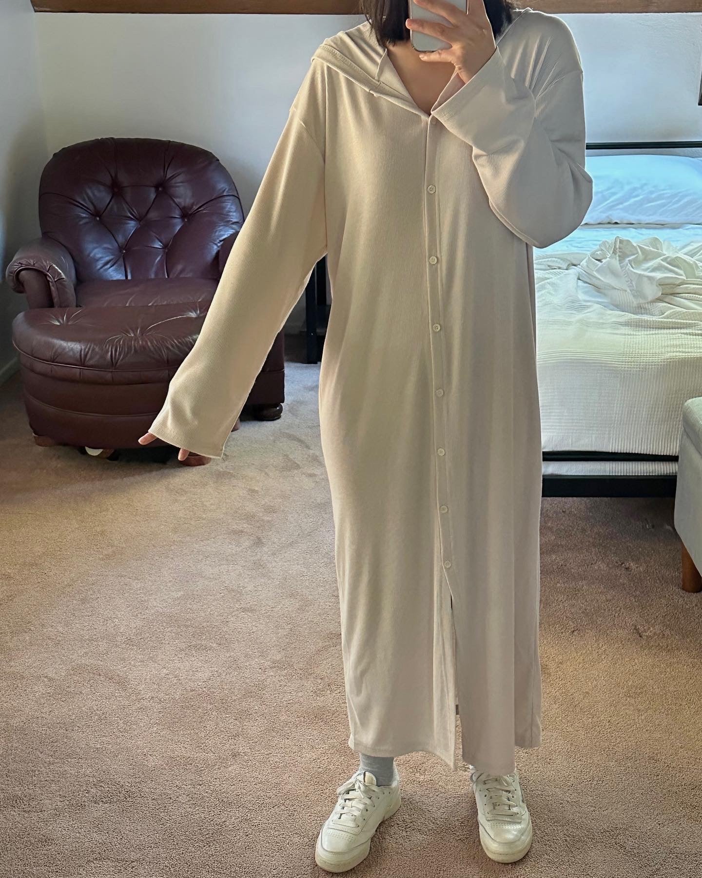 Hooded Cardigan Dress