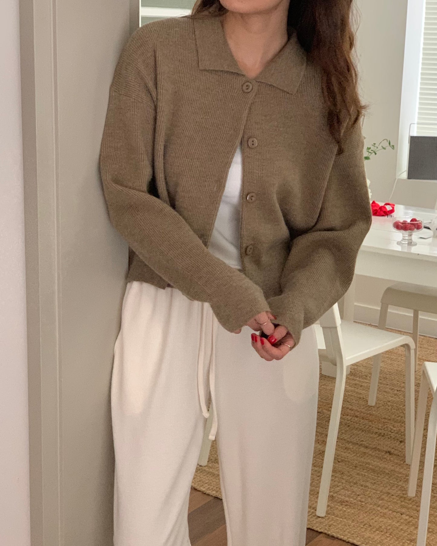 Cropped Sweater Cardigan