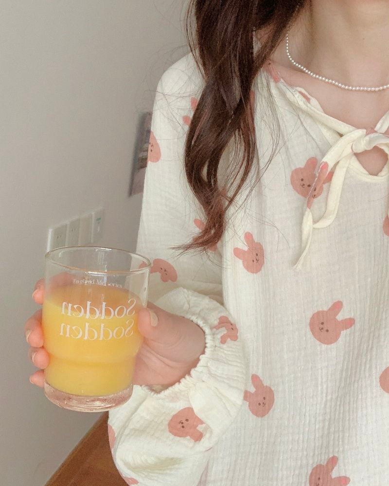 Pink Rabbit Pajama Set / Dress