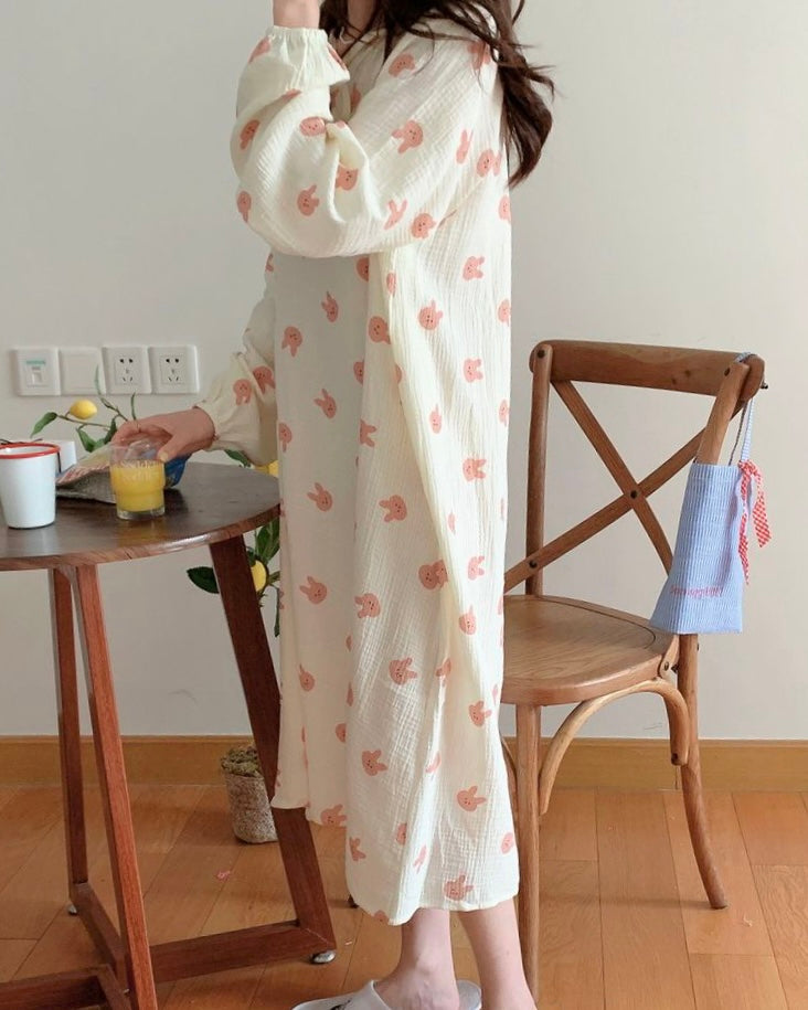 Pink Rabbit Pajama Set / Dress