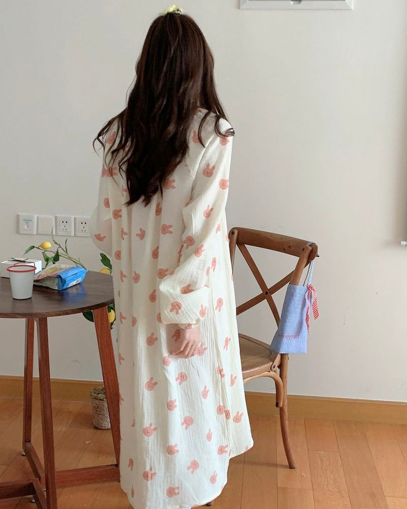 Pink Rabbit Pajama Set / Dress