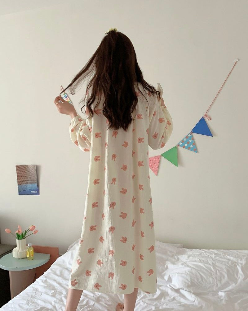 Pink Rabbit Pajama Set / Dress