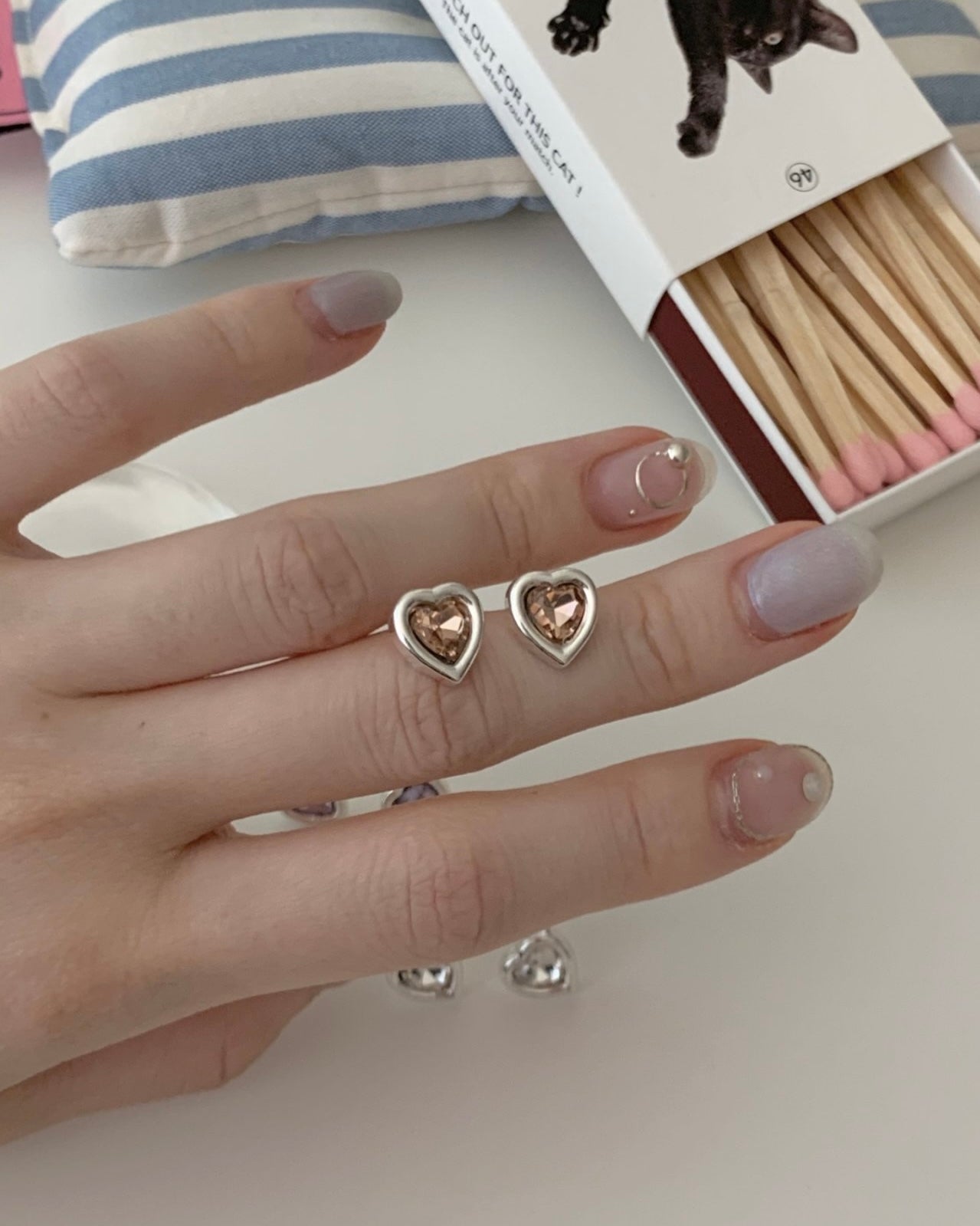 Aurora Heart Stud Earring