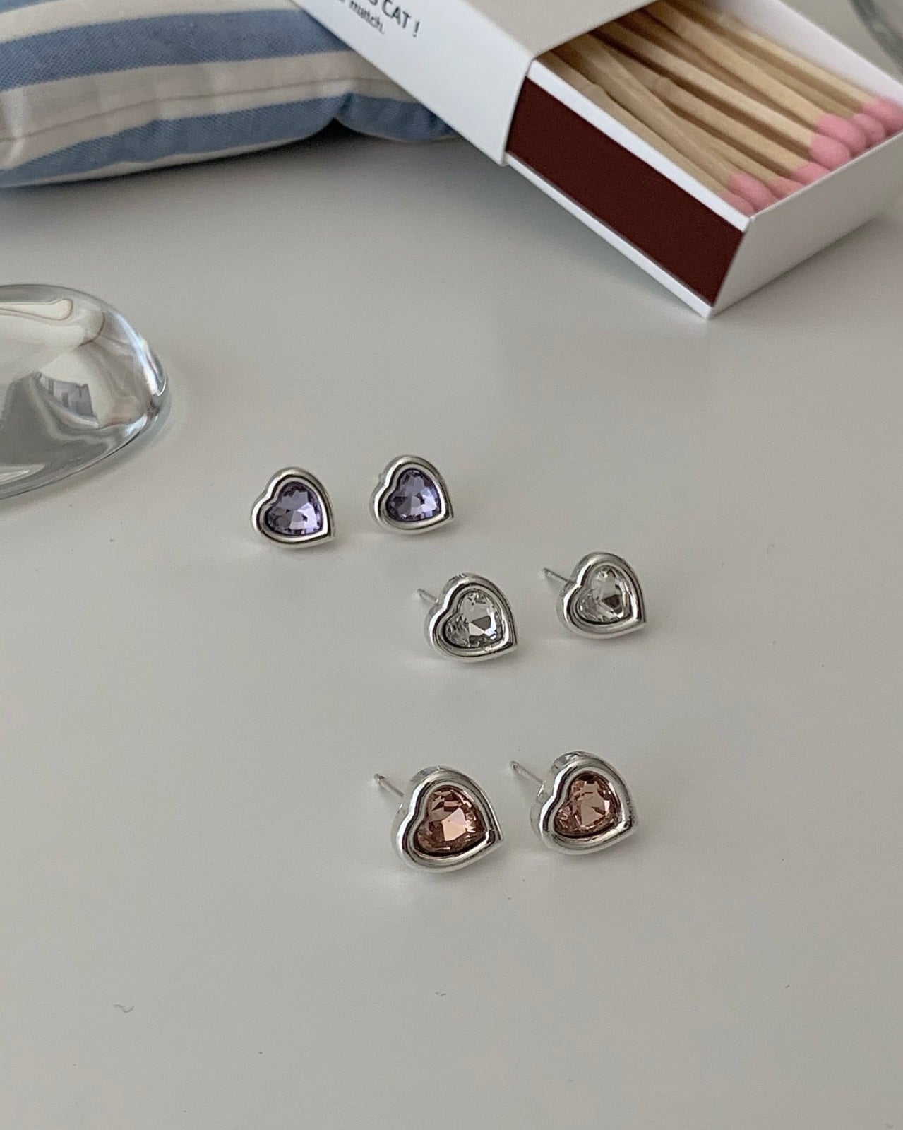 Aurora Heart Stud Earring