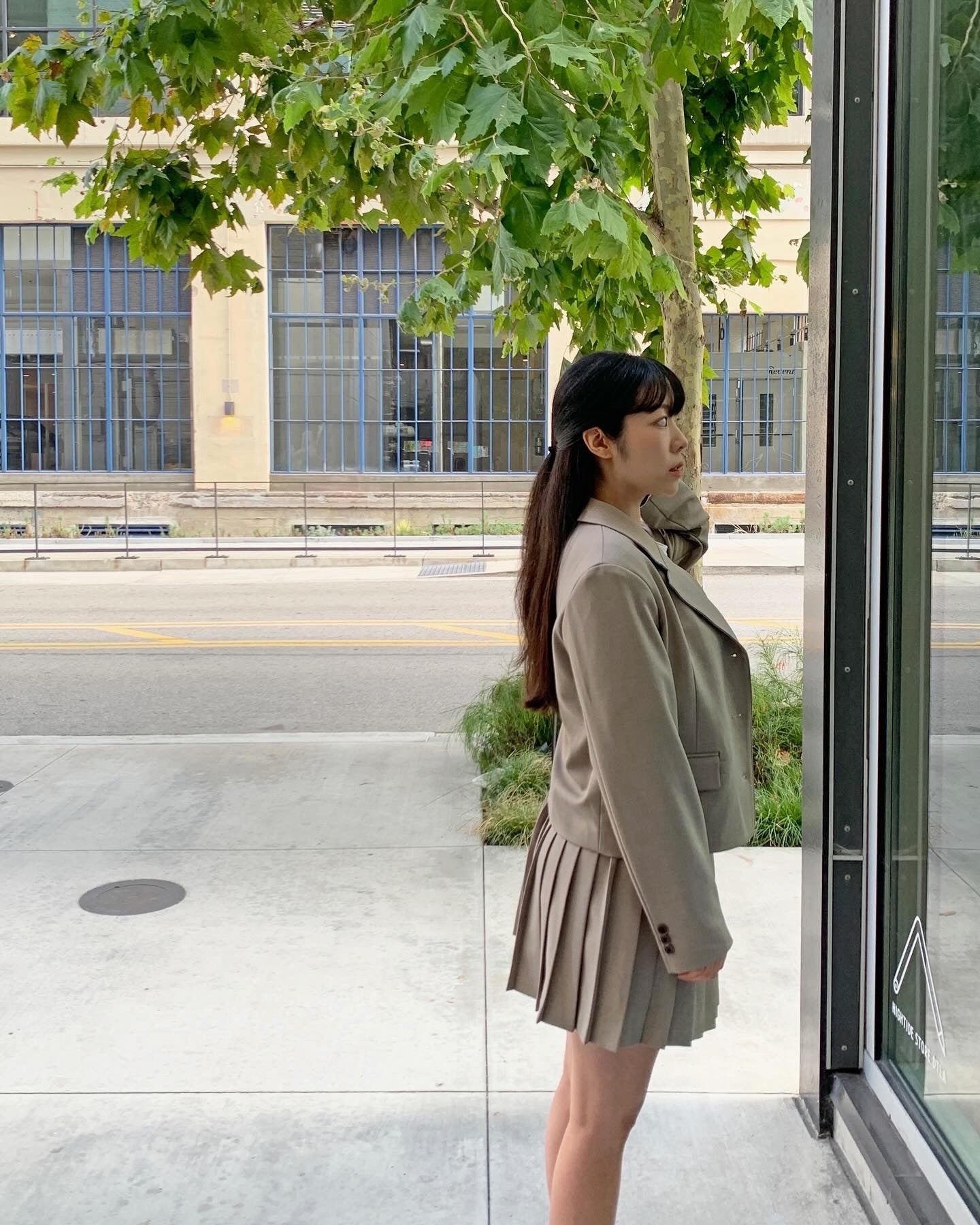 Notched Collar Blazer Jacket
