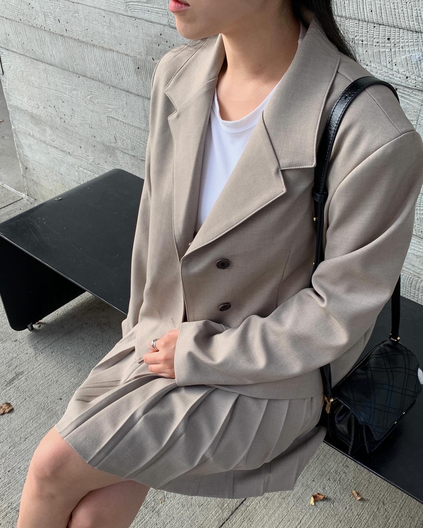 Notched Collar Blazer Jacket