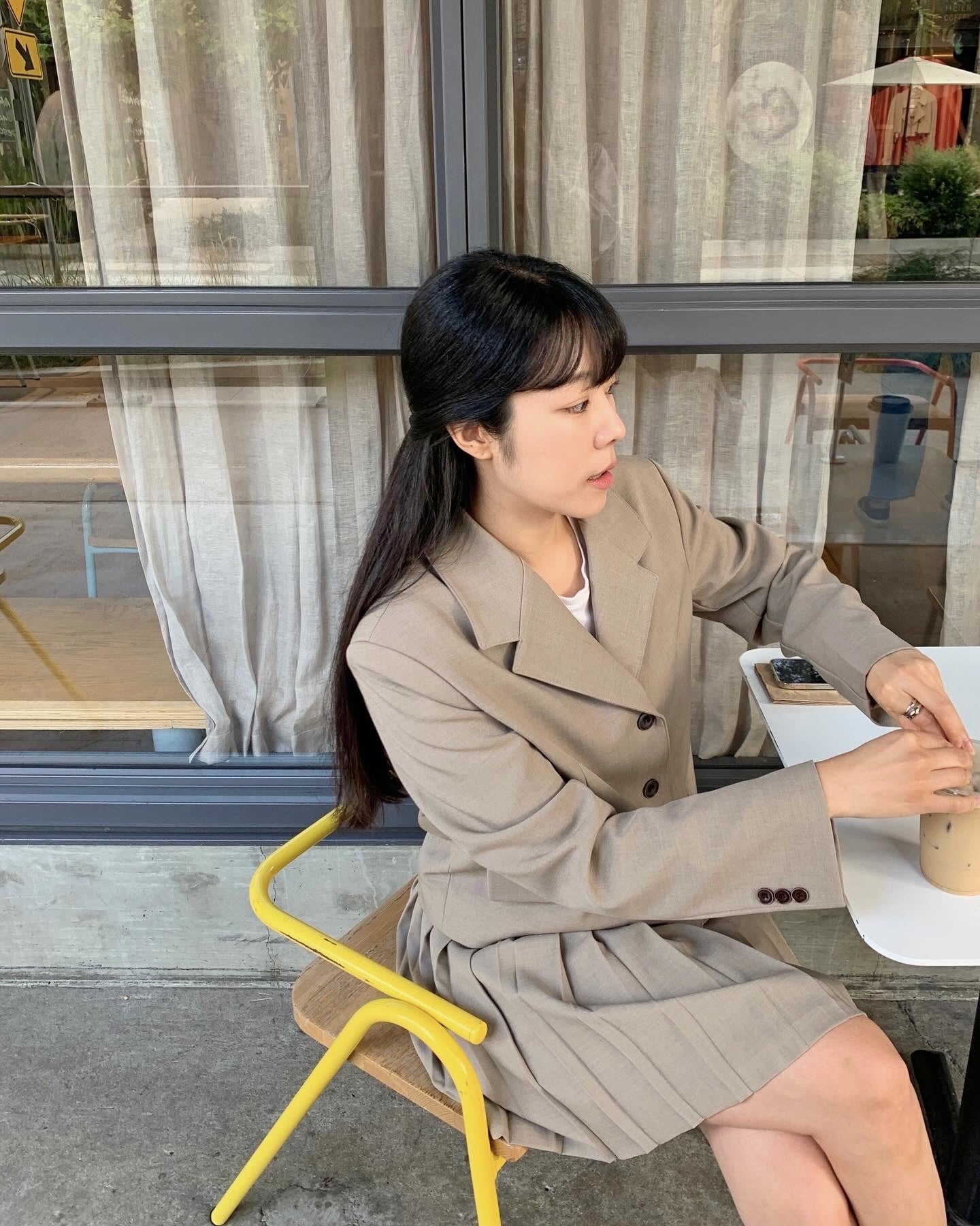 Notched Collar Blazer Jacket