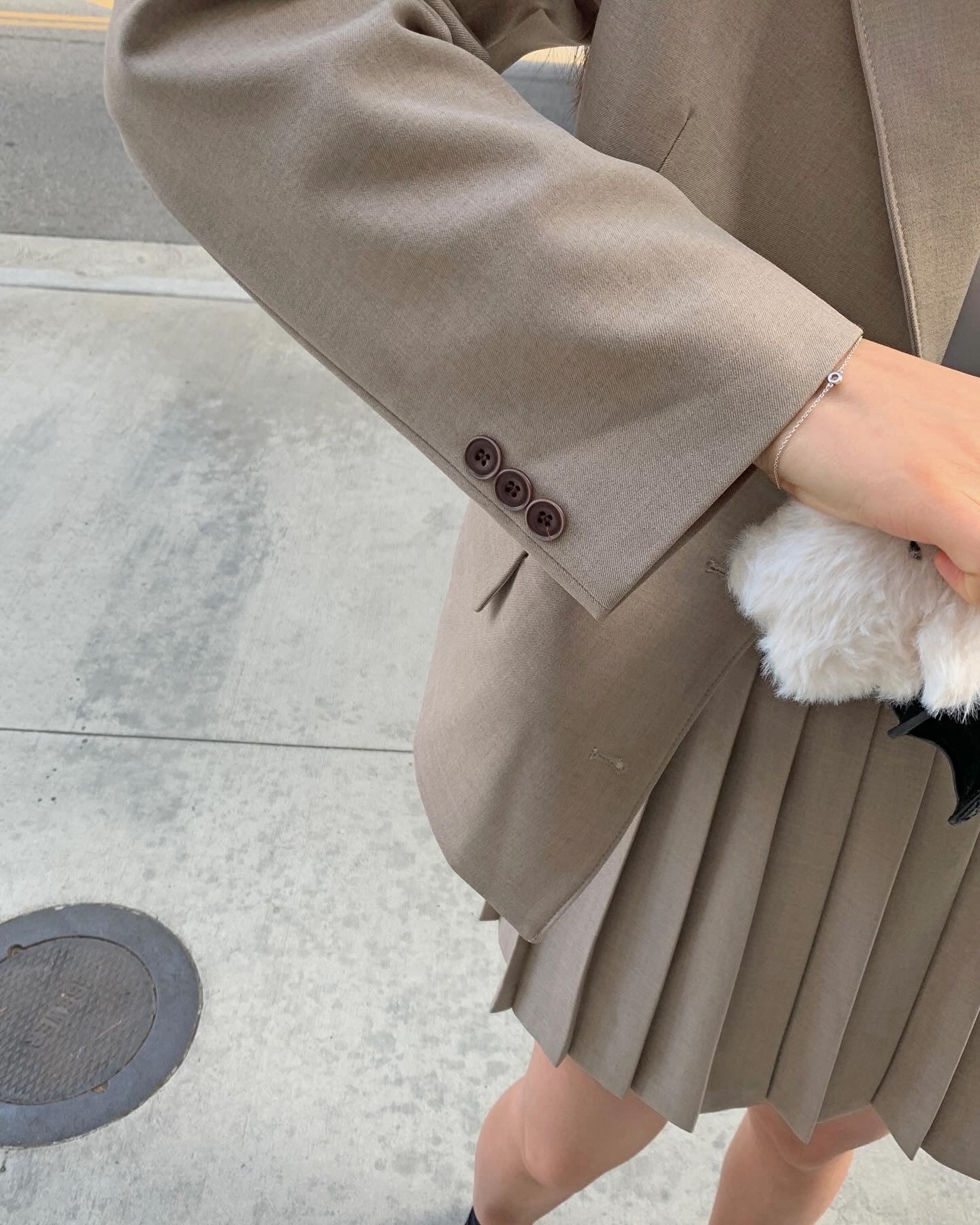 Notched Collar Blazer Jacket