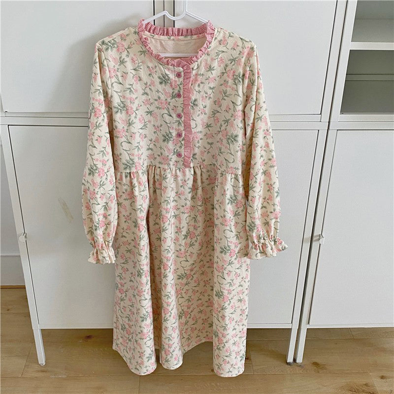 Pink Floral Pajama Dress