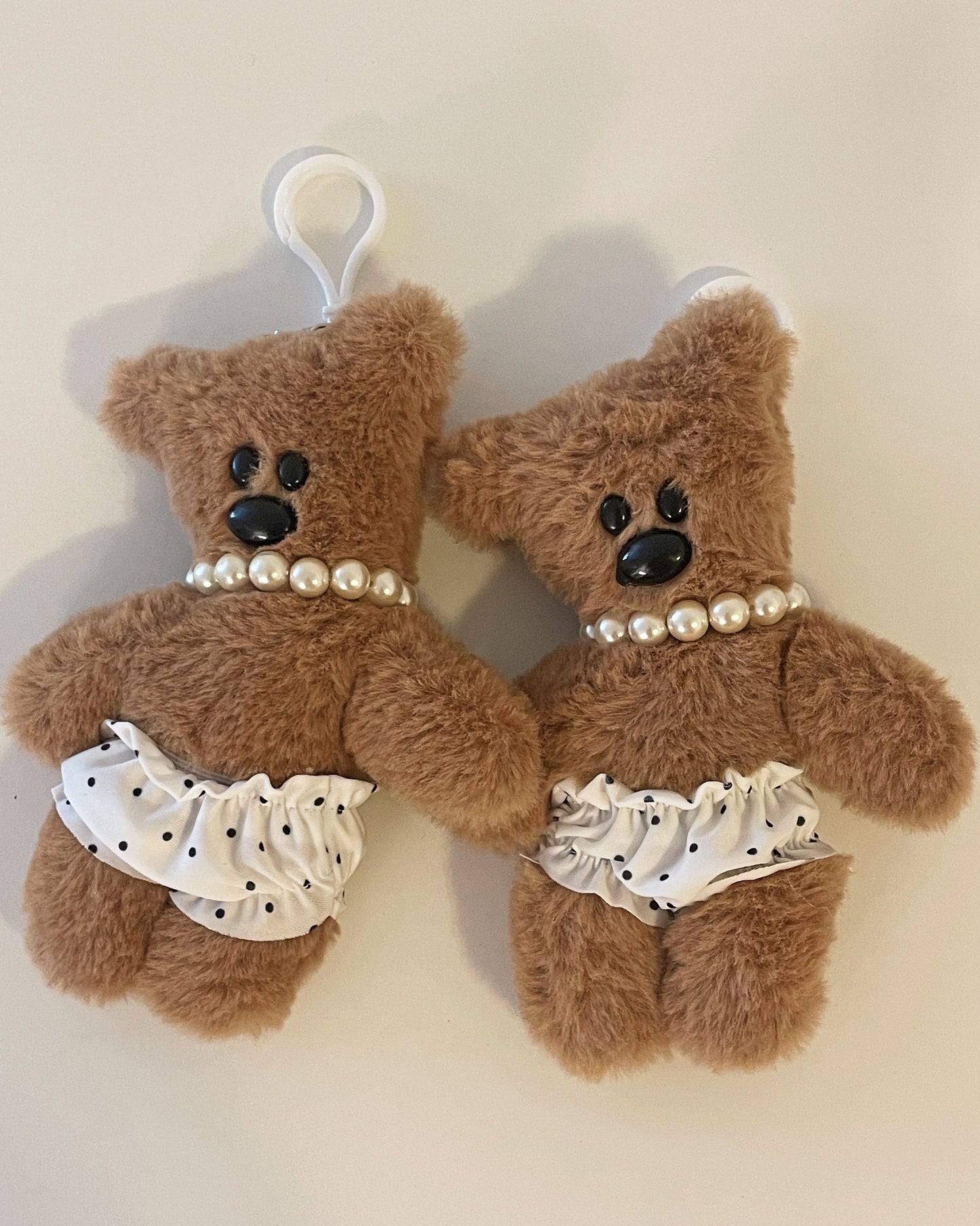 Pearl Necklace Bear Keychain