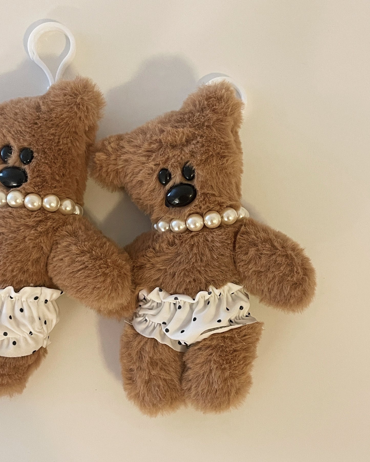 Pearl Necklace Bear Keychain