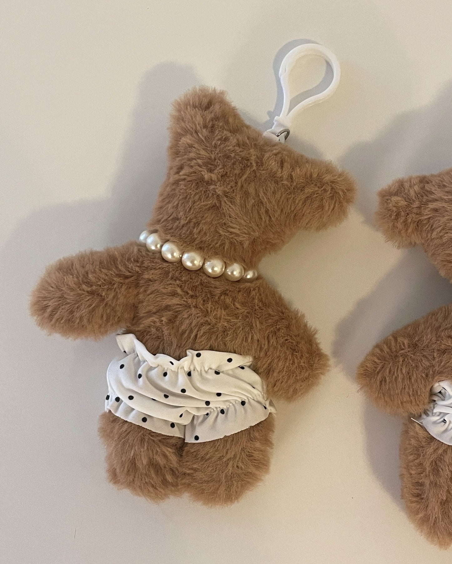 Pearl Necklace Bear Keychain