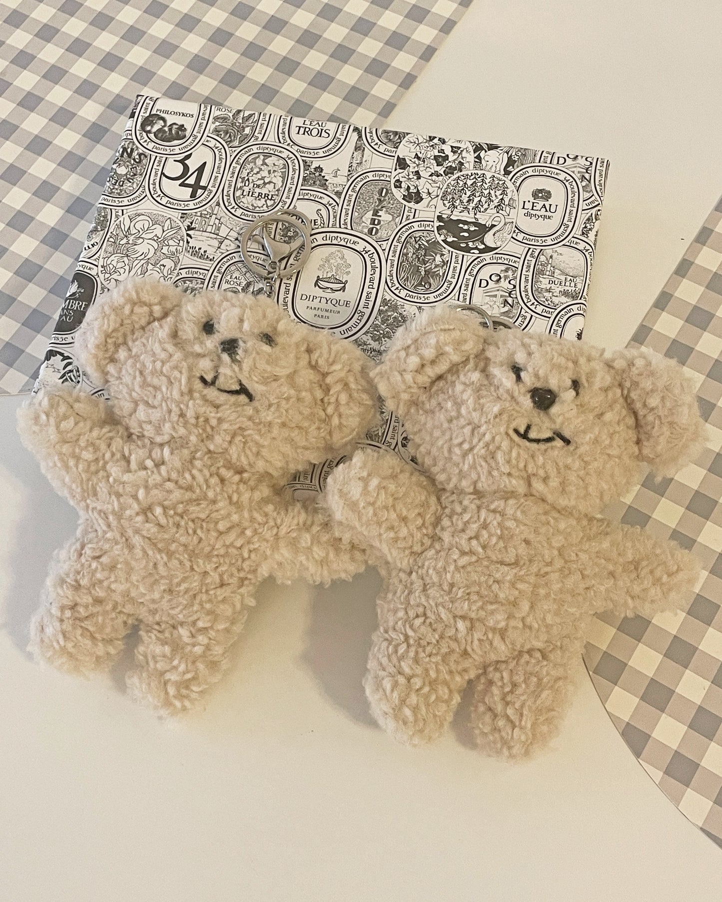 Fluffy Bear Keychain