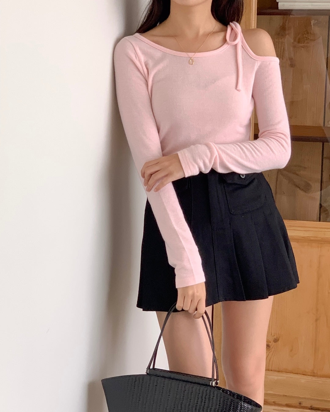 Open Shoulder Tie Top