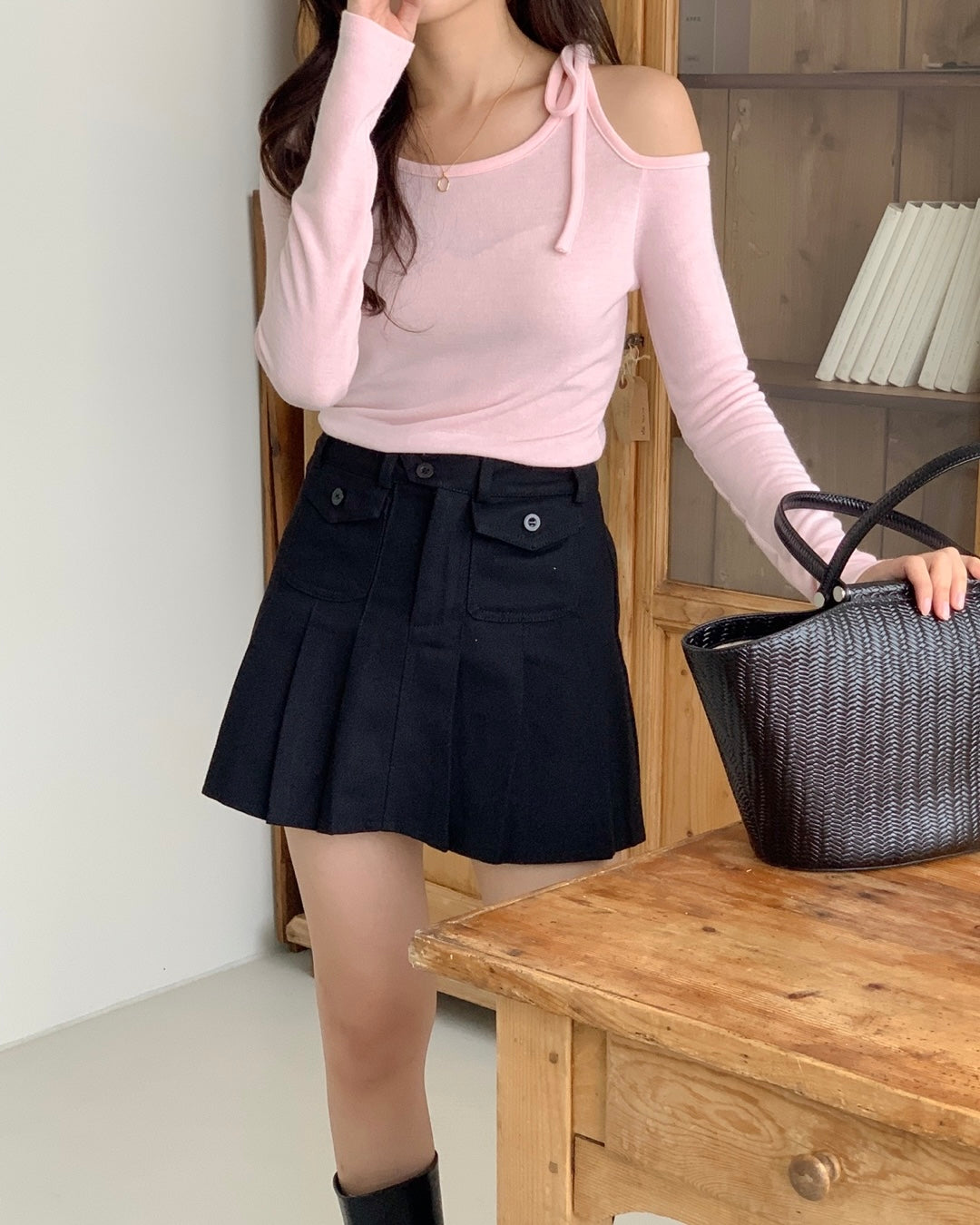 Open Shoulder Tie Top