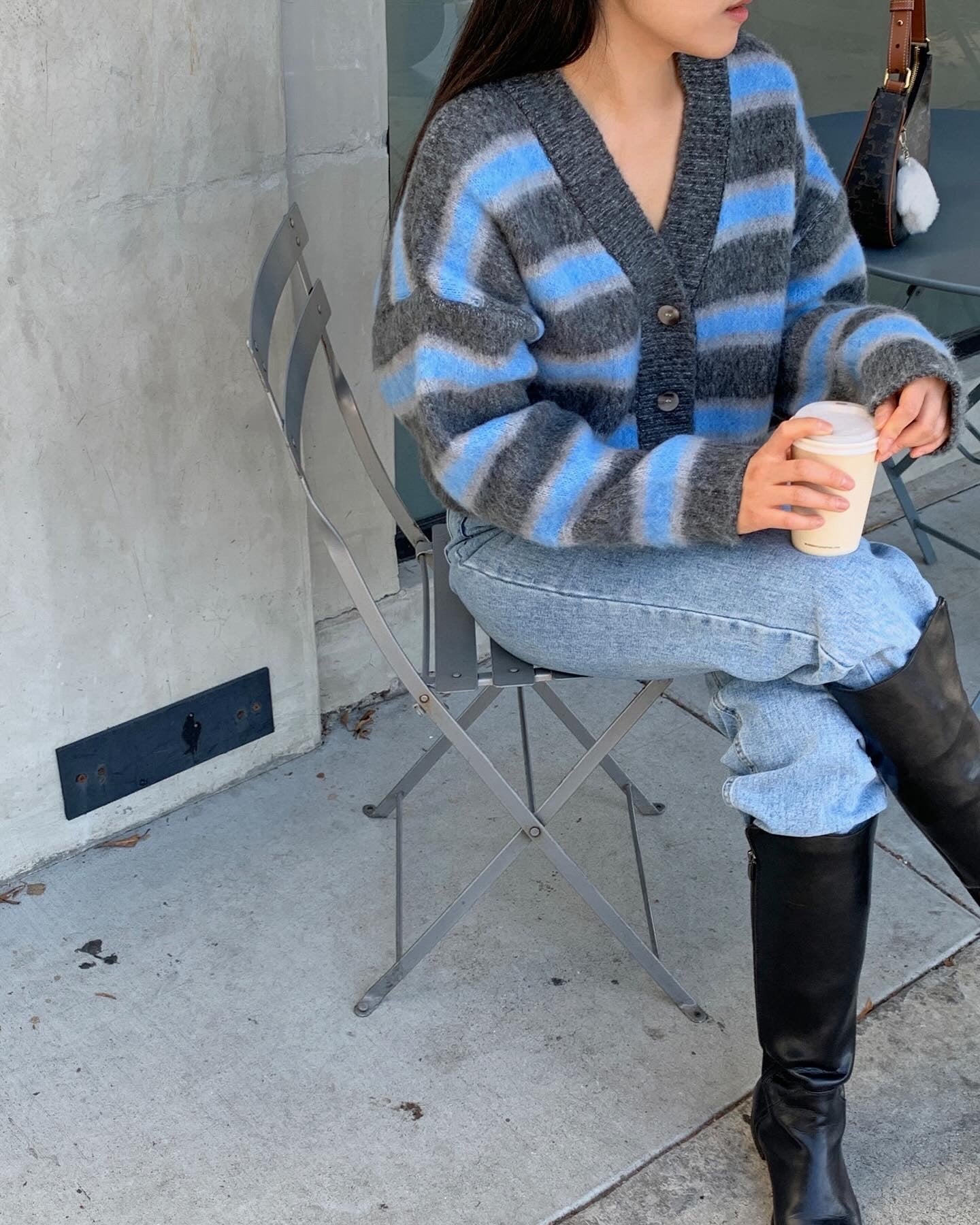 Striped Sweater Cardigan