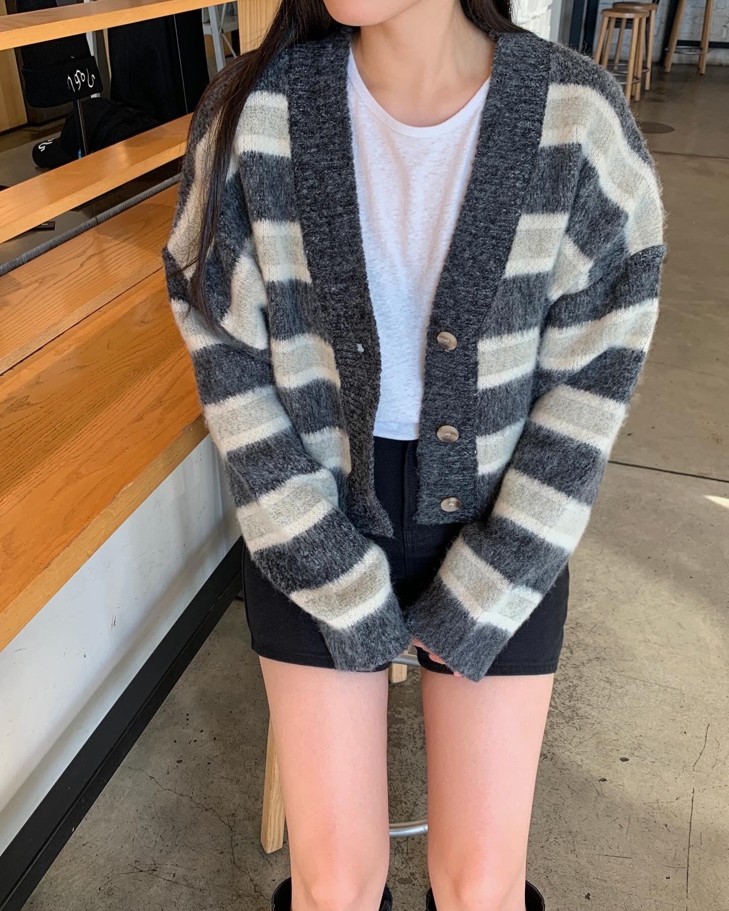 Striped Sweater Cardigan
