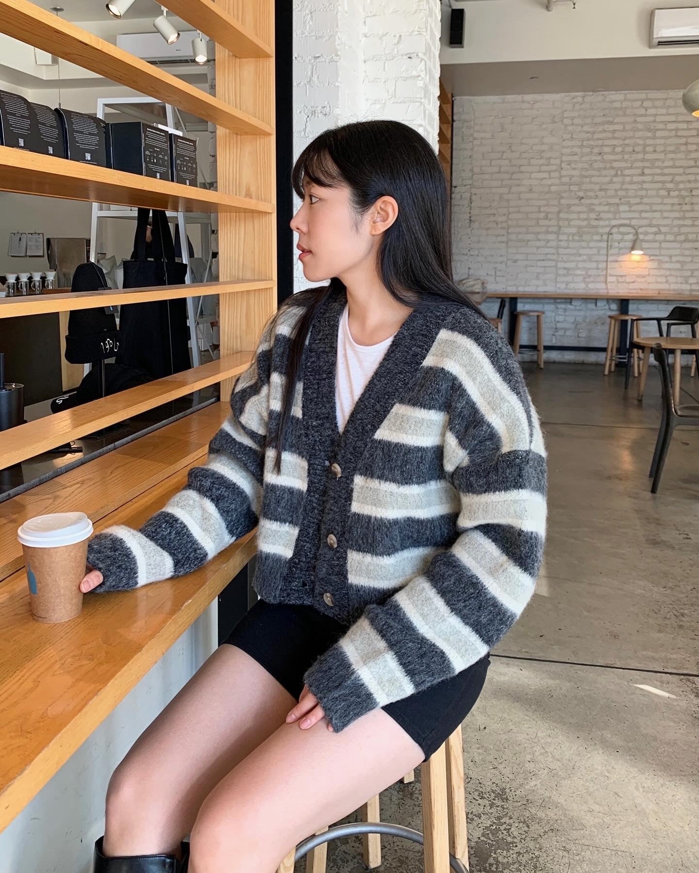 Striped Sweater Cardigan