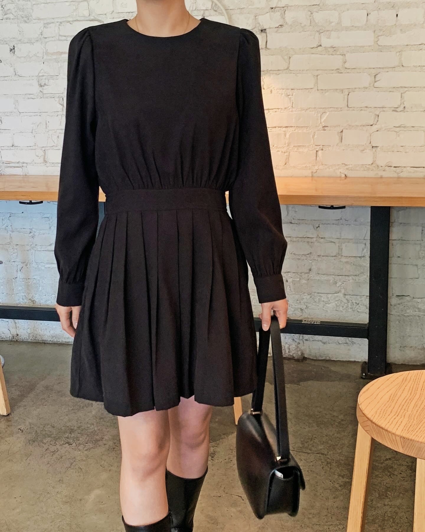 Pleated Shirring Dress