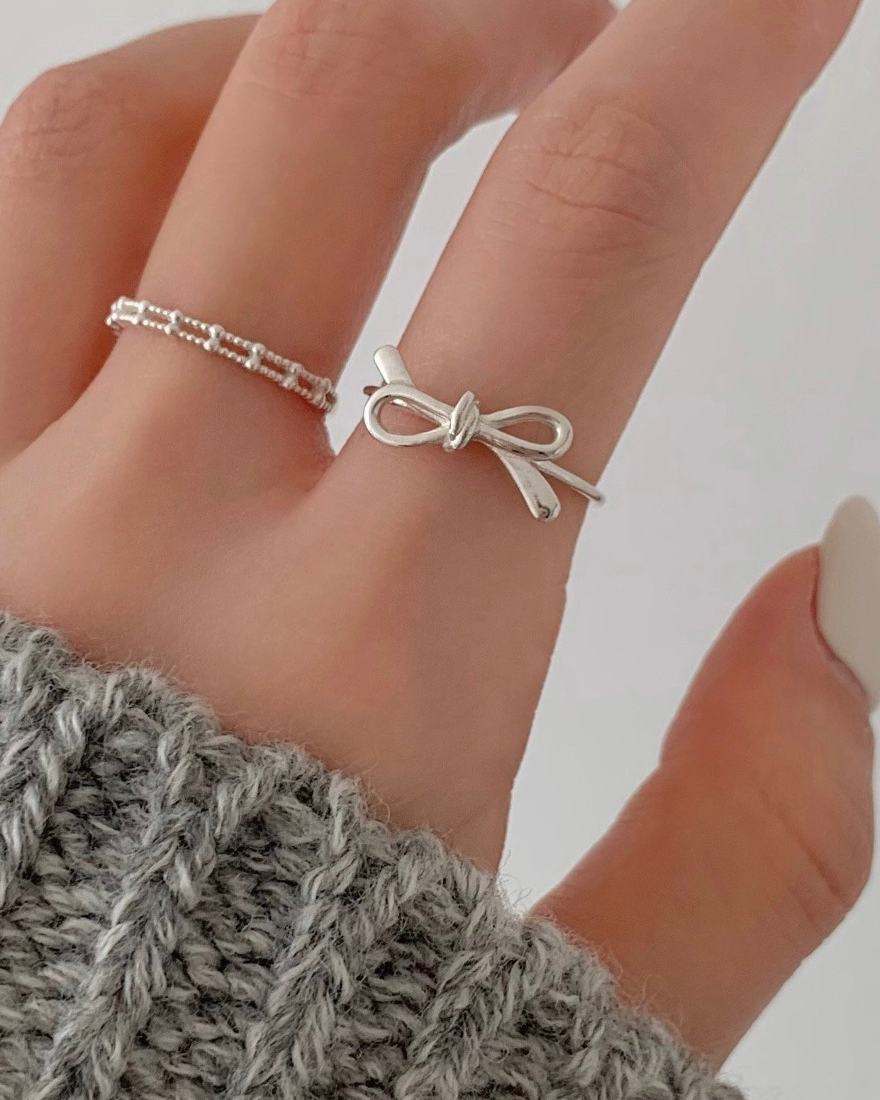 925 Silver Ribbon Open Ring