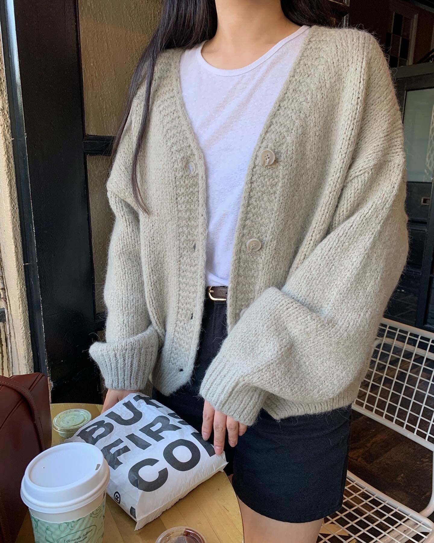 V-Neck Alpaca Cardigan