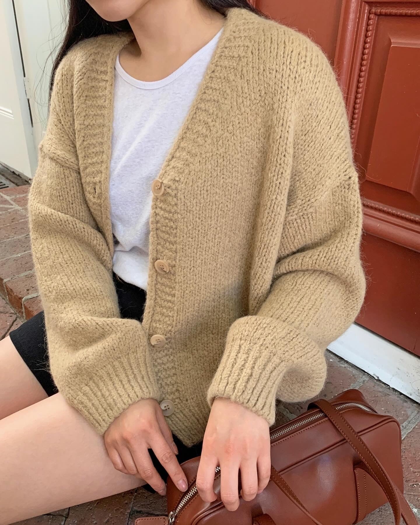 V-Neck Alpaca Cardigan