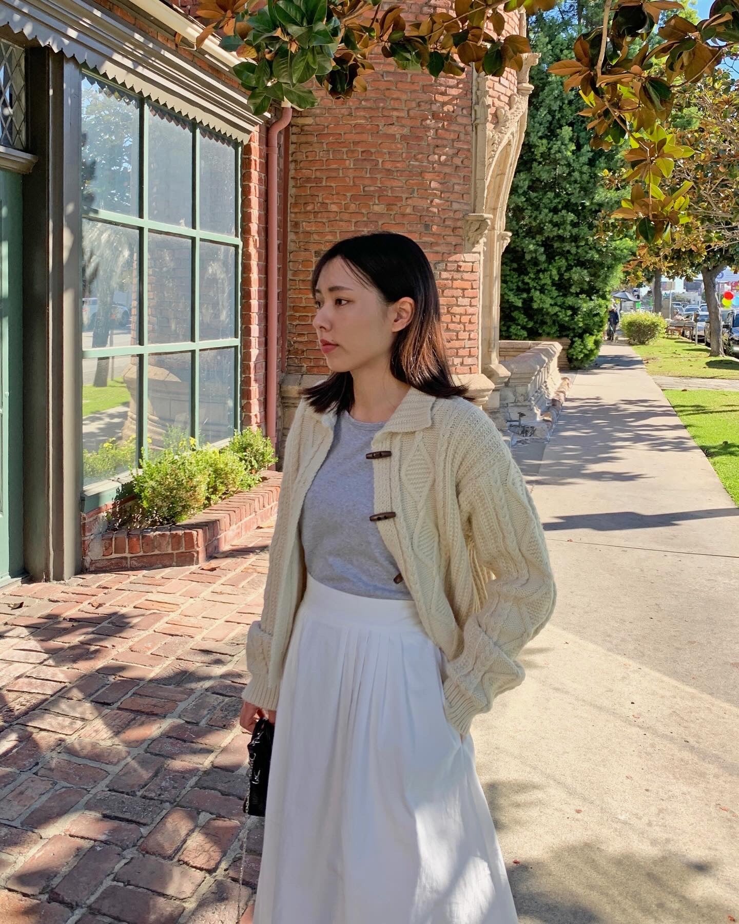 Toggle Button Cable Knit Cardigan