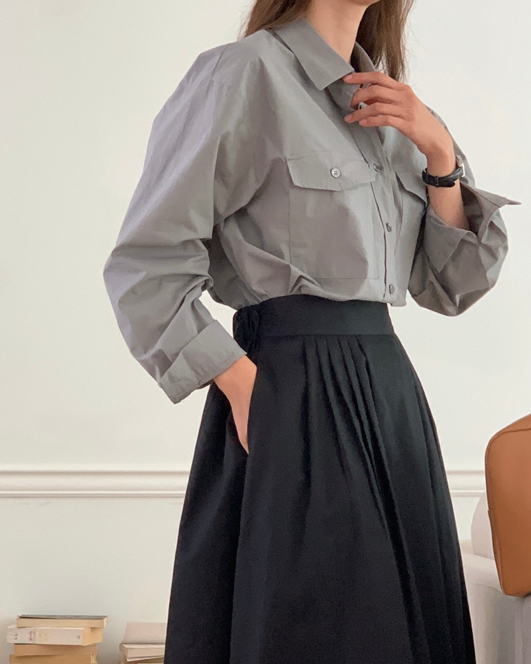 Flared Long Skirt