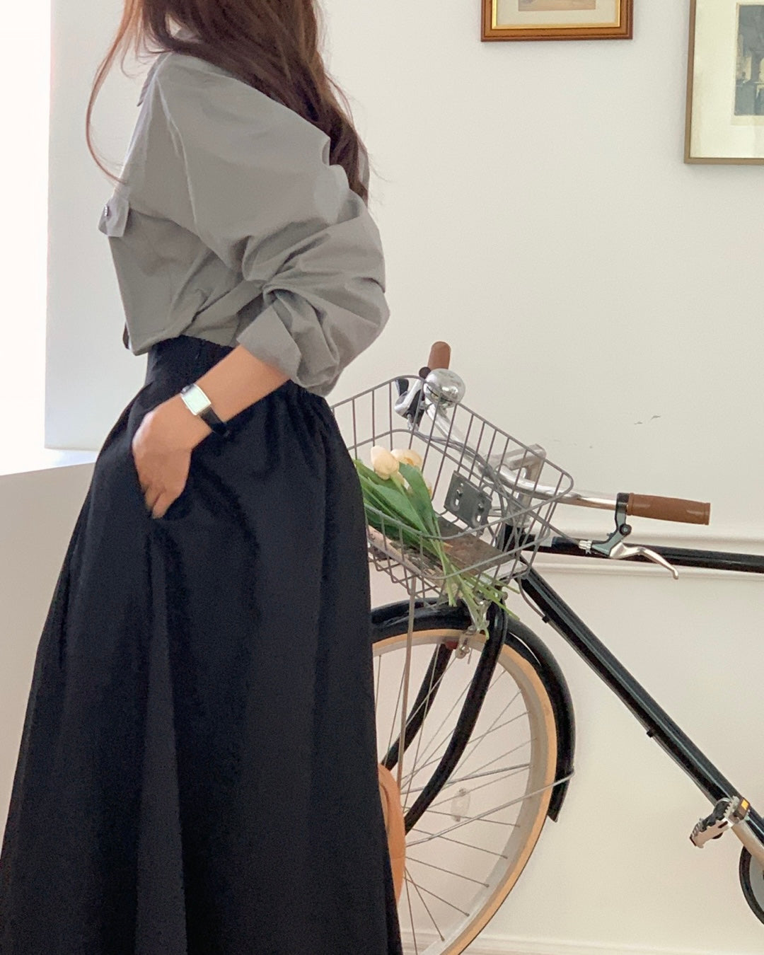 Flared Long Skirt