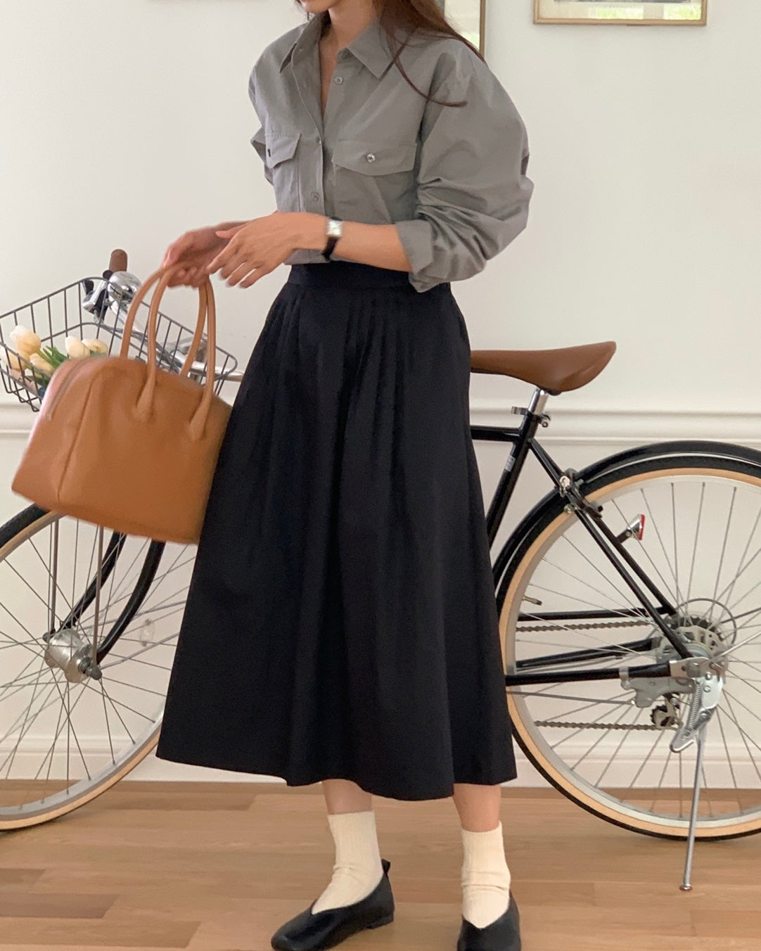 Flared Long Skirt