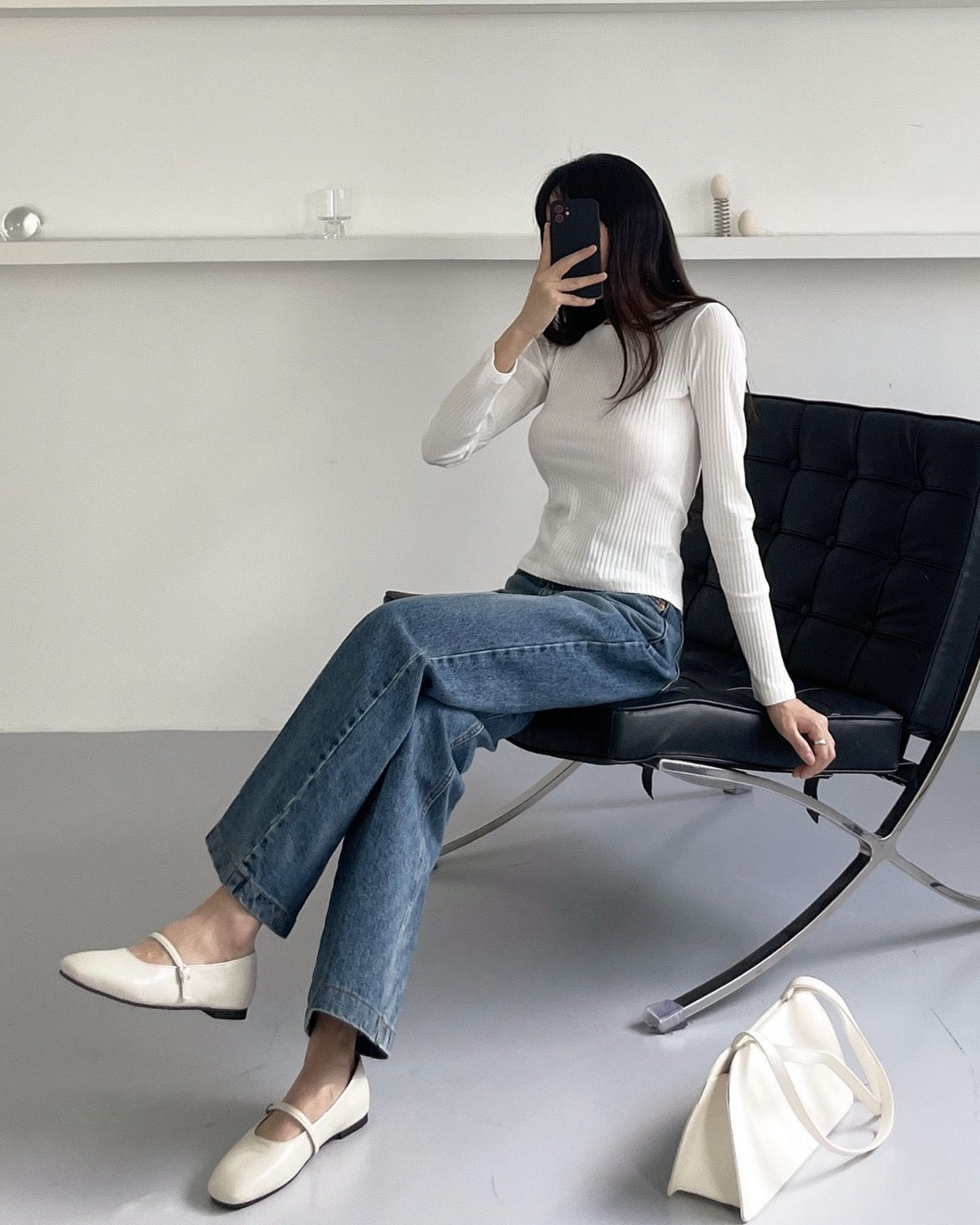 Boot Cut Washed Jeans