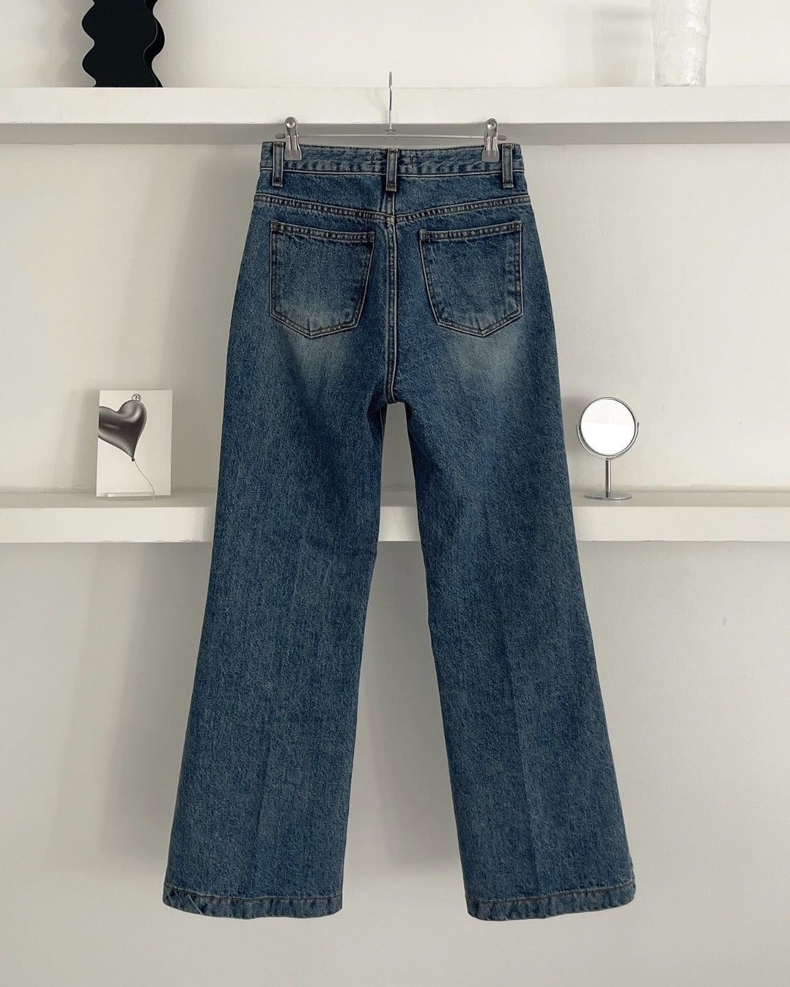 Boot Cut Washed Jeans