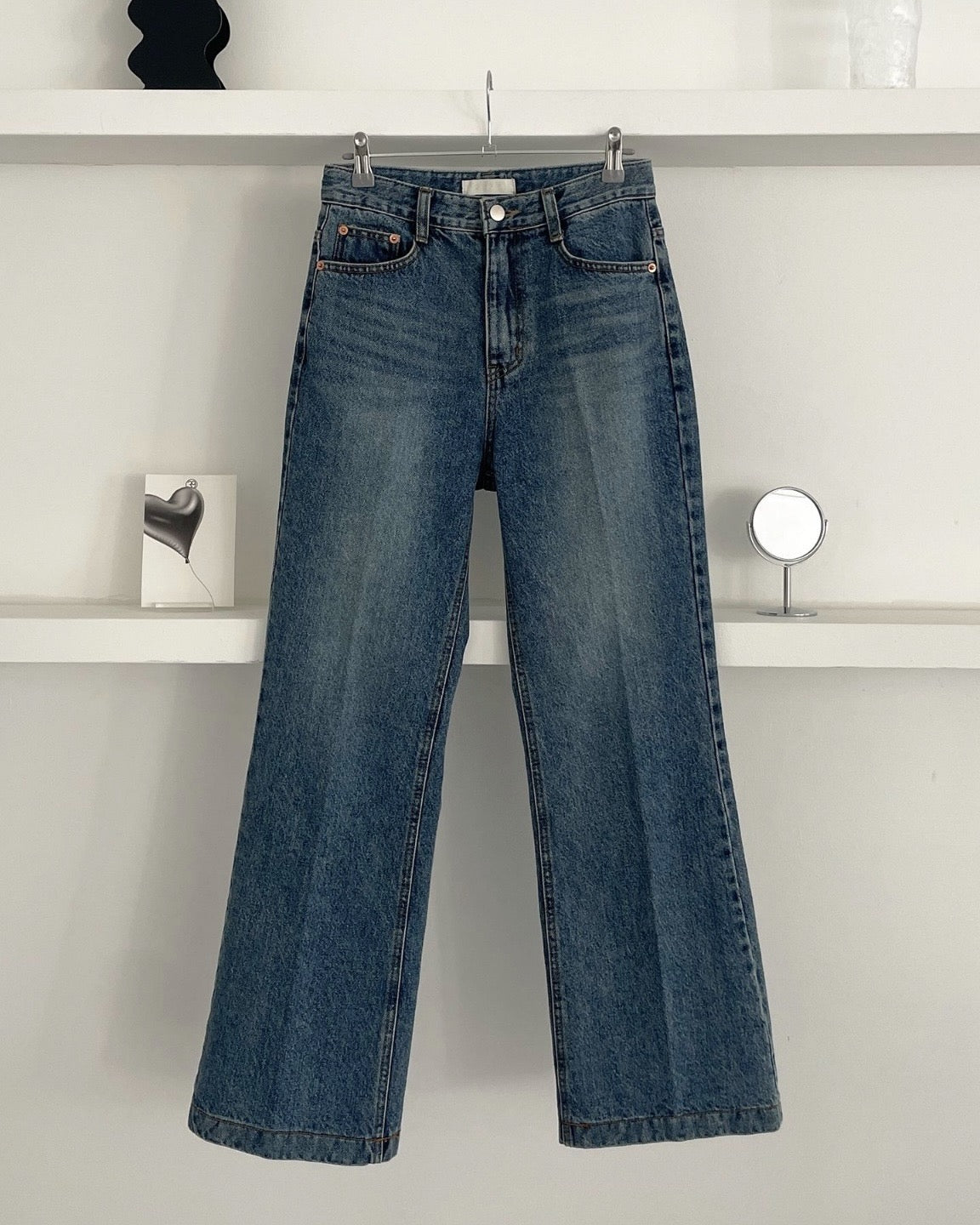 Boot Cut Washed Jeans