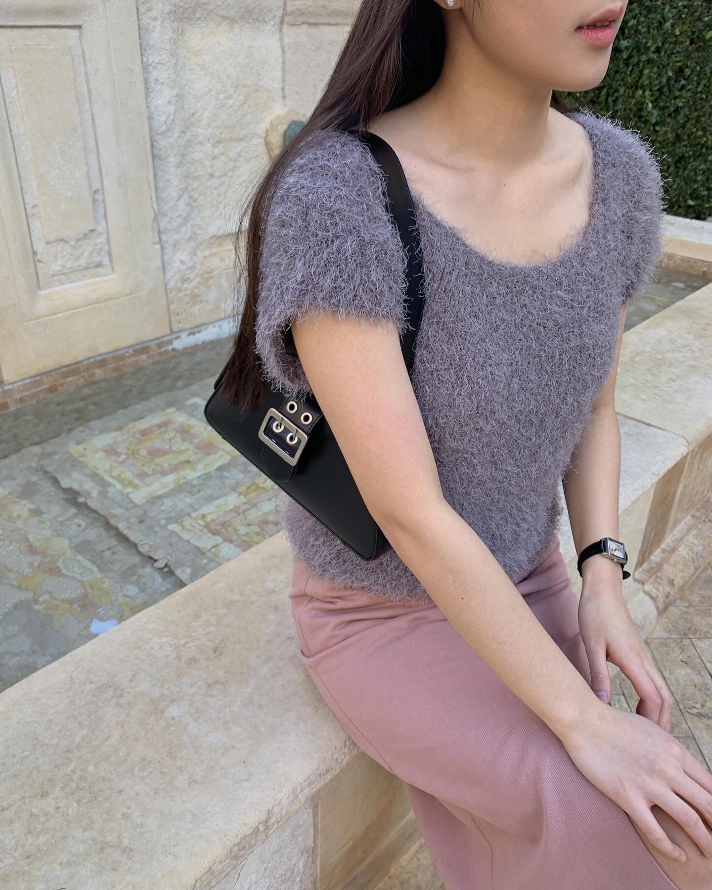Furry Knit Top