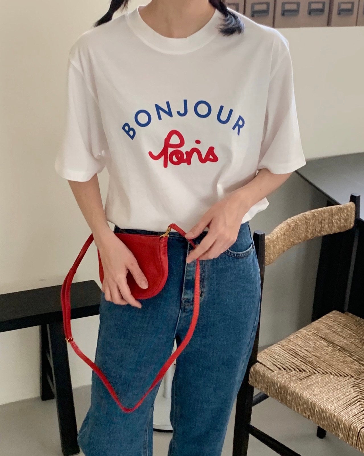 Bonjour paris t shirt hotsell