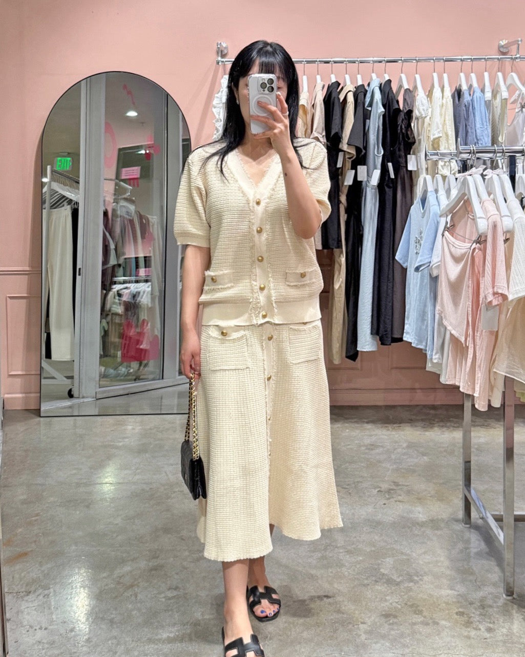 Waffle Tweed Set